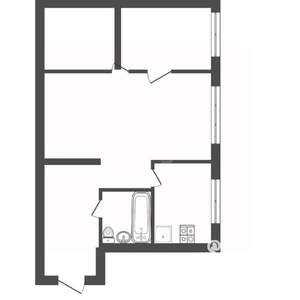 2-к квартира, вторичка, 45м2, 1/5 этаж