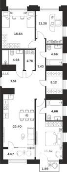 3-к квартира, вторичка, 111м2, 6/10 этаж