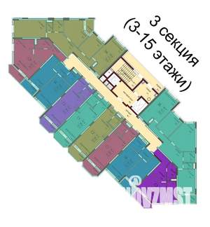 3-к квартира, строящийся дом, 80м2, 13/17 этаж