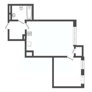 1-к квартира, вторичка, 38м2, 11/14 этаж