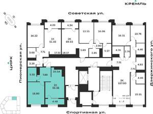 1-к квартира, вторичка, 55м2, 2/10 этаж
