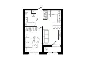 1-к квартира, строящийся дом, 38м2, 11/25 этаж