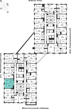 1-к квартира, строящийся дом, 40м2, 2/25 этаж