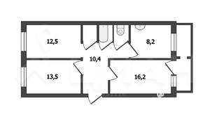 3-к квартира, вторичка, 69м2, 1/9 этаж