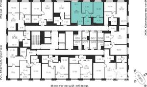 2-к квартира, вторичка, 54м2, 22/25 этаж