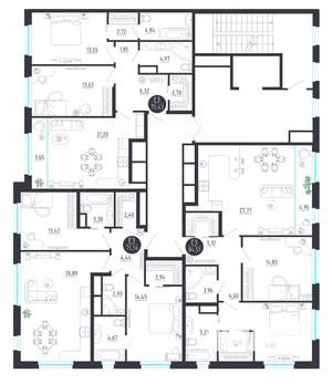 2-к квартира, строящийся дом, 85м2, 8/8 этаж