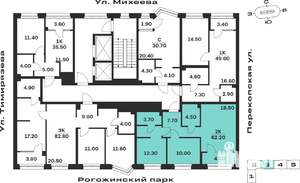 2-к квартира, вторичка, 62м2, 16/24 этаж