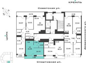 1-к квартира, вторичка, 42м2, 9/10 этаж