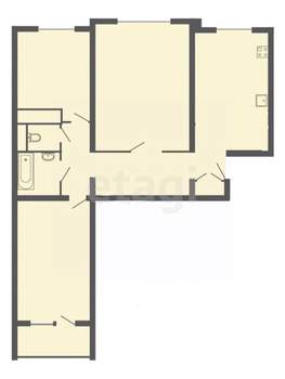 3-к квартира, вторичка, 67м2, 9/9 этаж