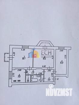3-к квартира, вторичка, 78м2, 3/4 этаж