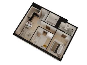 2-к квартира, вторичка, 54м2, 24/25 этаж