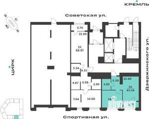 1-к квартира, вторичка, 43м2, 2/10 этаж