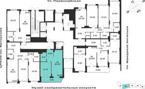 1-к квартира, вторичка, 60м2, 1/9 этаж