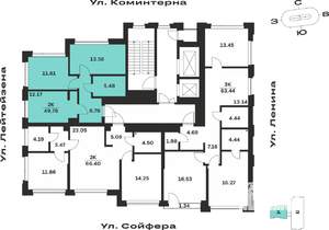 2-к квартира, вторичка, 50м2, 7/10 этаж