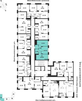 2-к квартира, вторичка, 46м2, 4/15 этаж