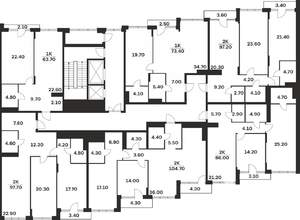 2-к квартира, вторичка, 86м2, 4/9 этаж