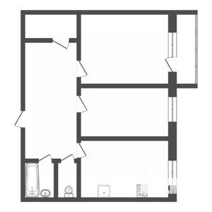 2-к квартира, вторичка, 51м2, 9/9 этаж