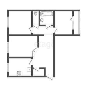 3-к квартира, вторичка, 65м2, 8/9 этаж