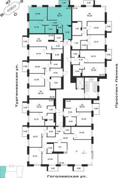2-к квартира, вторичка, 69м2, 6/7 этаж