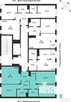 3-к квартира, вторичка, 81м2, 2/4 этаж