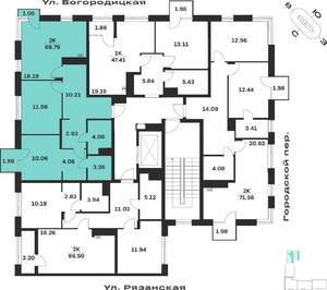 2-к квартира, вторичка, 69м2, 3/4 этаж