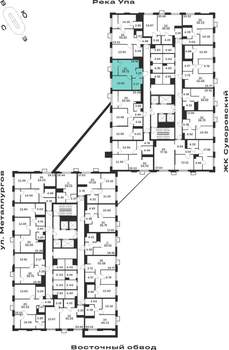 1-к квартира, строящийся дом, 40м2, 2/25 этаж