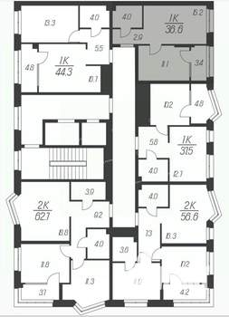 1-к квартира, вторичка, 37м2, 19/24 этаж