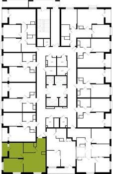 2-к квартира, вторичка, 57м2, 23/25 этаж