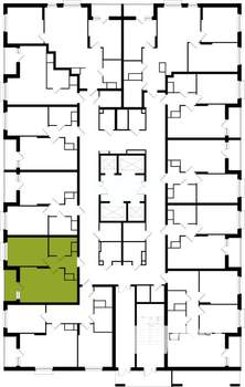 1-к квартира, вторичка, 42м2, 6/25 этаж
