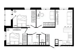 3-к квартира, строящийся дом, 77м2, 6/25 этаж