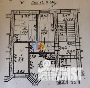 3-к квартира, вторичка, 49м2, 4/4 этаж