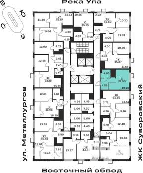 Студия квартира, вторичка, 28м2, 24/25 этаж