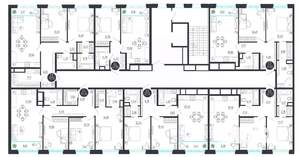 1-к квартира, строящийся дом, 44м2, 6/8 этаж