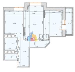 2-к квартира, вторичка, 64м2, 17/22 этаж