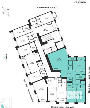 3-к квартира, вторичка, 161м2, 4/10 этаж