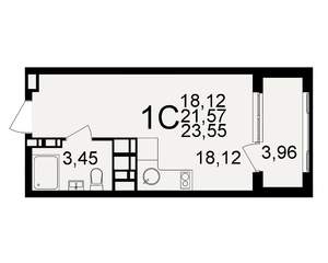 1-к квартира, вторичка, 24м2, 18/20 этаж