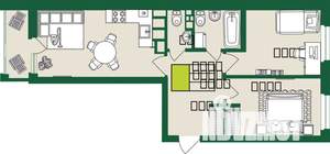 3-к квартира, строящийся дом, 57м2, 2/9 этаж