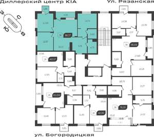 3-к квартира, вторичка, 89м2, 2/4 этаж