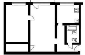 2-к квартира, вторичка, 62м2, 1/4 этаж