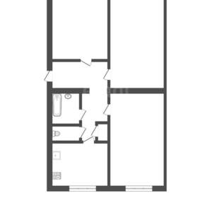 3-к квартира, вторичка, 66м2, 1/2 этаж