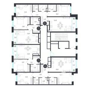 1-к квартира, строящийся дом, 49м2, 2/8 этаж