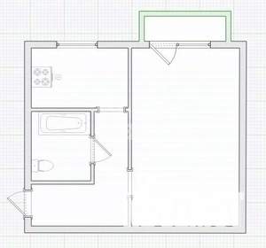 1-к квартира, вторичка, 30м2, 4/5 этаж