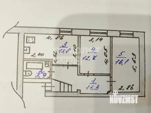 3-к квартира, вторичка, 58м2, 1/5 этаж