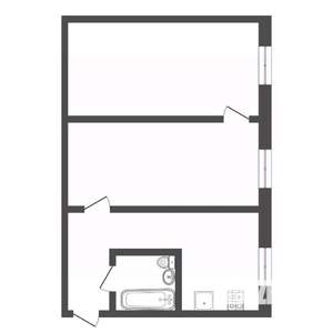 2-к квартира, вторичка, 46м2, 3/3 этаж