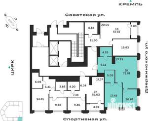 2-к квартира, вторичка, 74м2, 2/10 этаж