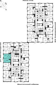 1-к квартира, вторичка, 46м2, 20/25 этаж