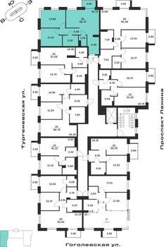 2-к квартира, вторичка, 69м2, 2/7 этаж