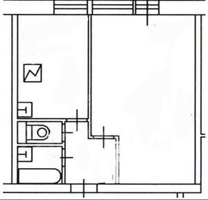 1-к квартира, вторичка, 36м2, 5/9 этаж