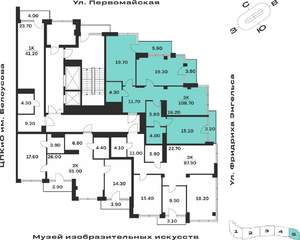 3-к квартира, вторичка, 109м2, 8/9 этаж