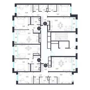 1-к квартира, строящийся дом, 49м2, 3/8 этаж